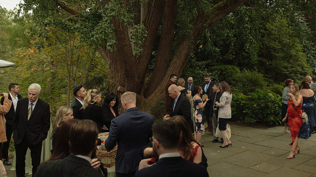 cocktail hour with many guests